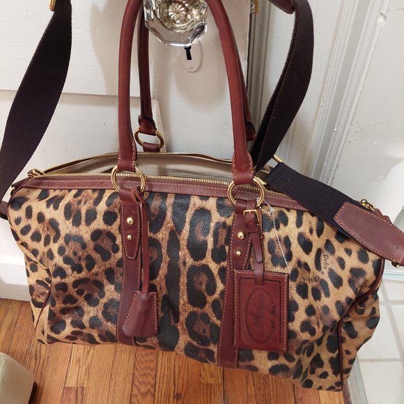 Dolce & Gabbana Leopard Animalier Weekender Carryall Duffle Bag GUC - Picture 1 of 8